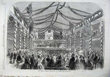 Original Old Antique Print