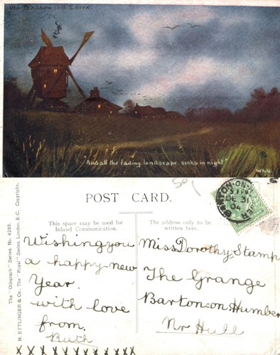Vintage postcard old - vintage,