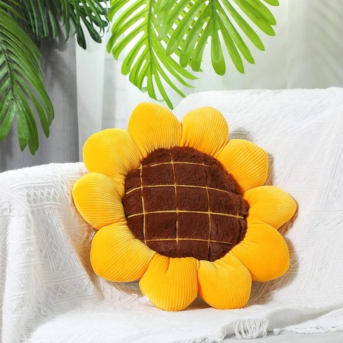 Sunflower flower shaped throw - shaped,