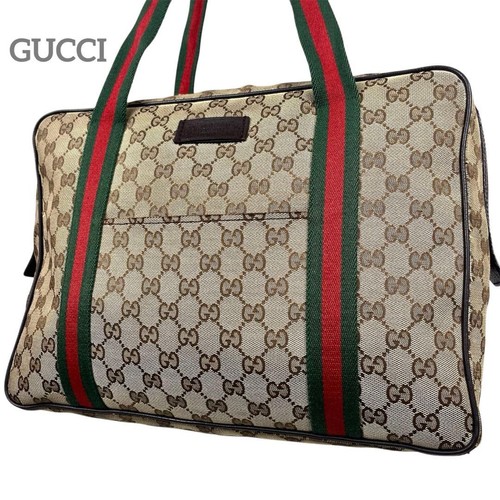Gucci brown canvas tote - gucci, gg