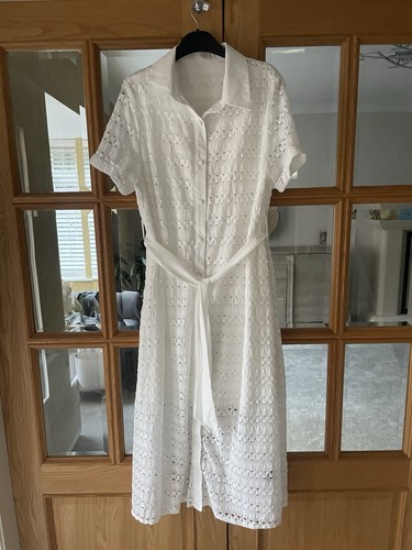 White broderie anglais dress - anglais,