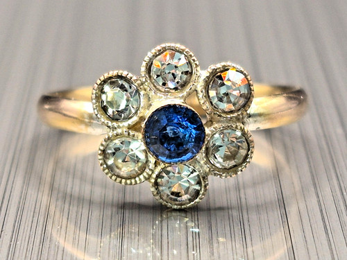 Vintage rolled gold flower - rolled,