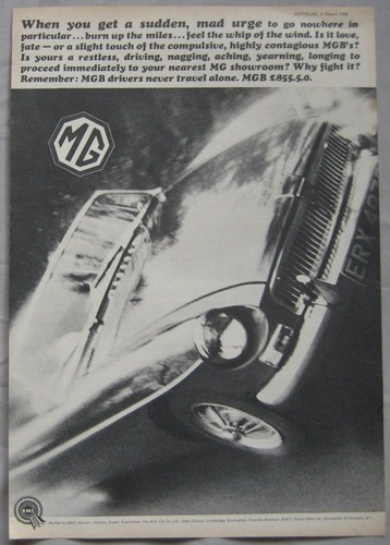 1966 mgb original - 1966, advert