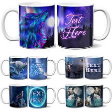 Personalised Wolf Mug Fantasy