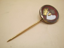 Vintage Silver & Enamel Stick Pin Brooch - Blood Donor Badge
