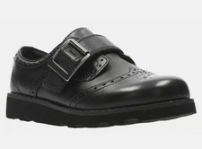 Clarks Crown Pride girl's Black Leather school shoes Uk size 11 F EUR 29