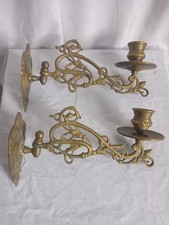 pair Victorian brass piano