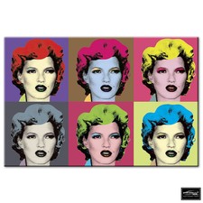 Banksy Painting Warhol Kate Moss   BOX FRAMED CANVAS ART Picture HDR 280gsm