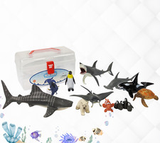 Sea Animal Large Jumbo Solid Figures 12Pcs Realistic Toy Fish Sea Creatures For