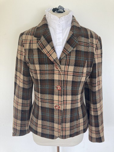 Ladies brown check lead - brown,
