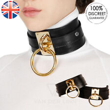 VDL O Ring Unisex Bondage BDSM Vegan Faux Leather Choker Adjustable Belt Sex Toy