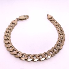 9ct GOLD CURB BRACELET 375 GENTS HEAVY SOLID LINK BRAND NEW