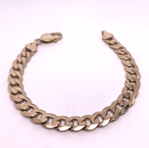 9ct gold curb bracelet - 9ct, 375