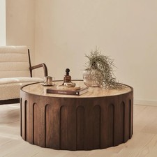 Beige Travertine Round Dark