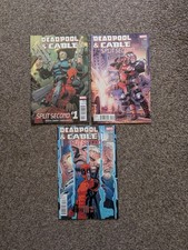 3x Deadpool & Cable : Split Second #1 2 & 3 Complete Marvel 2015 Series Bundle