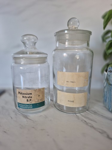 Vintage glass jars - 2,