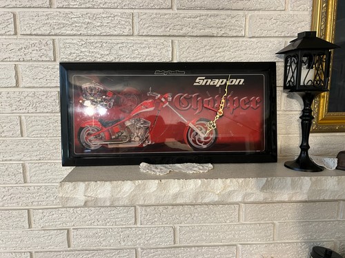 Vintage snap clock harley - on,