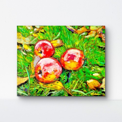 Three apple original hand - original,