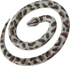 53114 Python Rock Rubber Snake, Brown/Beige, 66 Cm