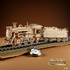 Steam Express Train 3D Wooden