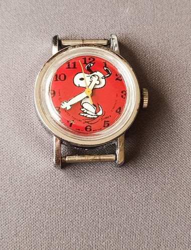 Vintage timex snoopy watch red - vintage,