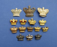 Fifteen various Victorian metal crown badges