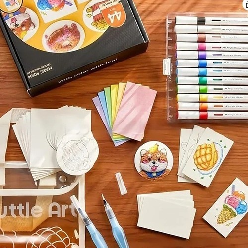 Magic puffy paint drawing - paint, 3d