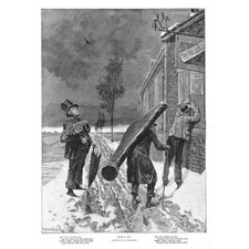 RICHARD CATON WOODVILLE Old Pub Sold - Antique Print 1886