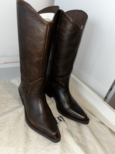 Zara brown leather - leather, cowboy