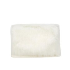 New Ladies Designer Soft Fluffy Feather Faux Fur Clutch Bag Purse Chain Runway