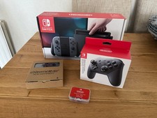 Nintendo Switch HAC-001 Unpatched Console and Pro Controller Bundle Boxed - Mint