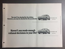 Porsche 968 Coupe & Cabriolet Advertising Slick Print - RARE!! Awesome Frameable