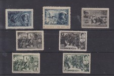 p5731 RUSSIA 1942 NH 1st issue War Heroes set of 7 SG.987/993