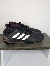 Adidas Predator 18.3 Football Boots UK 4 Firm Ground Moulded Black White Gold #8