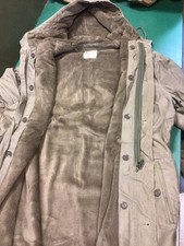 German Army Moleskin Parka With Removable Fleece Liner, Genuine, Size Gr14, Used