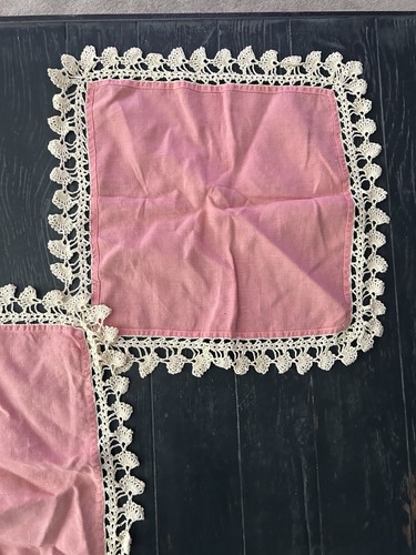 Vintage pink lace - pink,