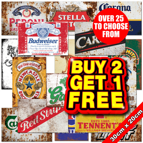 30cm metal signs shed bar - signs,