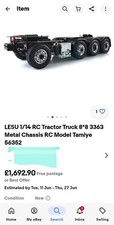 Rc Tamiya Truck 1/14,LESU  8*8 Mercede 3363 Metal Chassis RC Model Tamiye Truck 