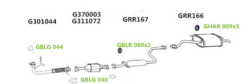 Exhaust silencer centre pipe - silencer,