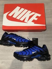 Nike Air Max Plus TN Premium Black Racer Blue- UK 9.5