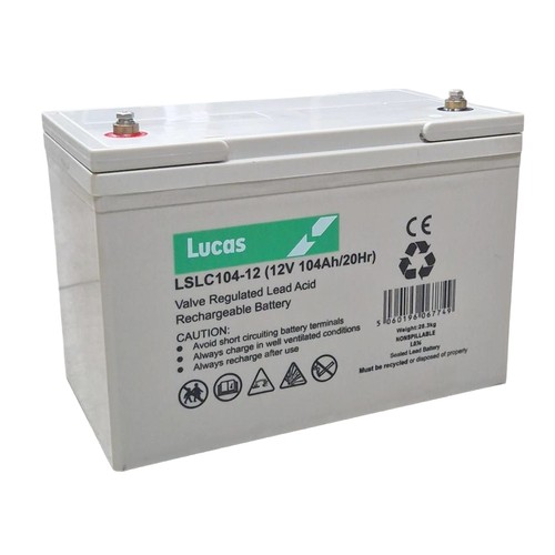 Lucas 12v 104ah agm - 104ah, battery