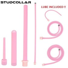 PINK  ABS & SILICONE Anal Vaginal Douche Screw Fitting Shower Head - 10 to 200cm