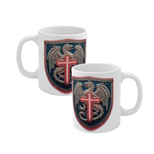 Dragon Cross Shield Mug