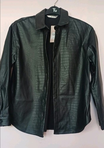 Black faux leather - black,