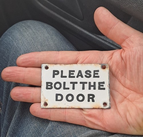 Victorian small enamel - small, sign