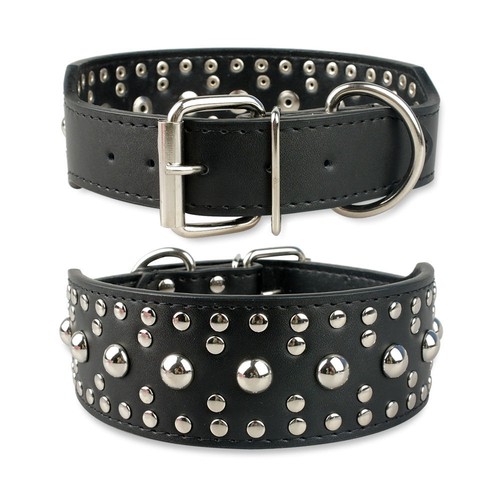 Dog collar studded wide - dog,