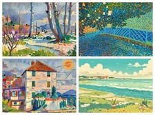 Pack of 4 mixed Cards A5 Blank