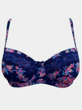 32D   BOUX AVENUE UNDERWIRED   PADDED EVIE FLORA;  BALCONETTE  BRA BNWOT 