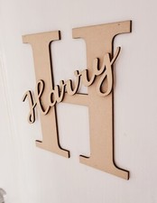 Large Wooden Name Letter Wall