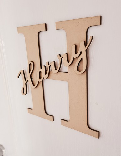 Large wooden name - wooden, letter